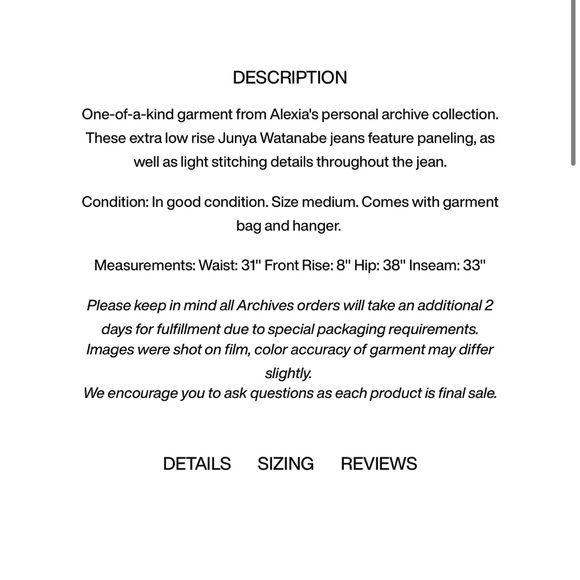 SOLD Miaou Archive - Junya Watanabe extra low rise grunge jeans - Picture 2 of 5